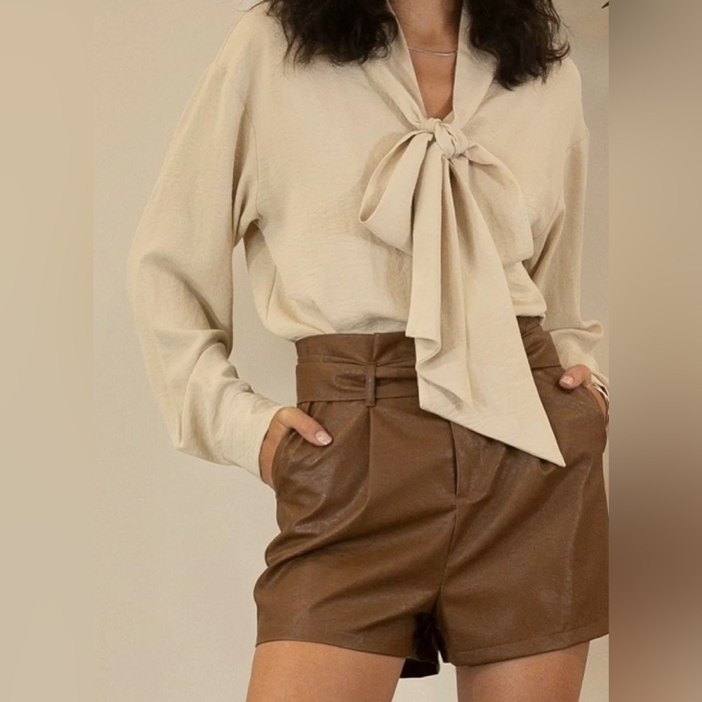 Mulla Americano Faux Leather Shorts